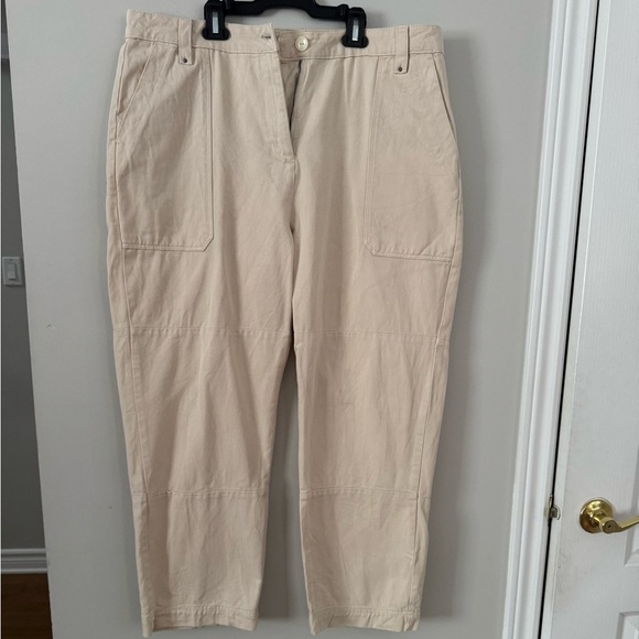 MNG mango denim high waisted utility pants. Great for spring/summer - Picture 1 of 6